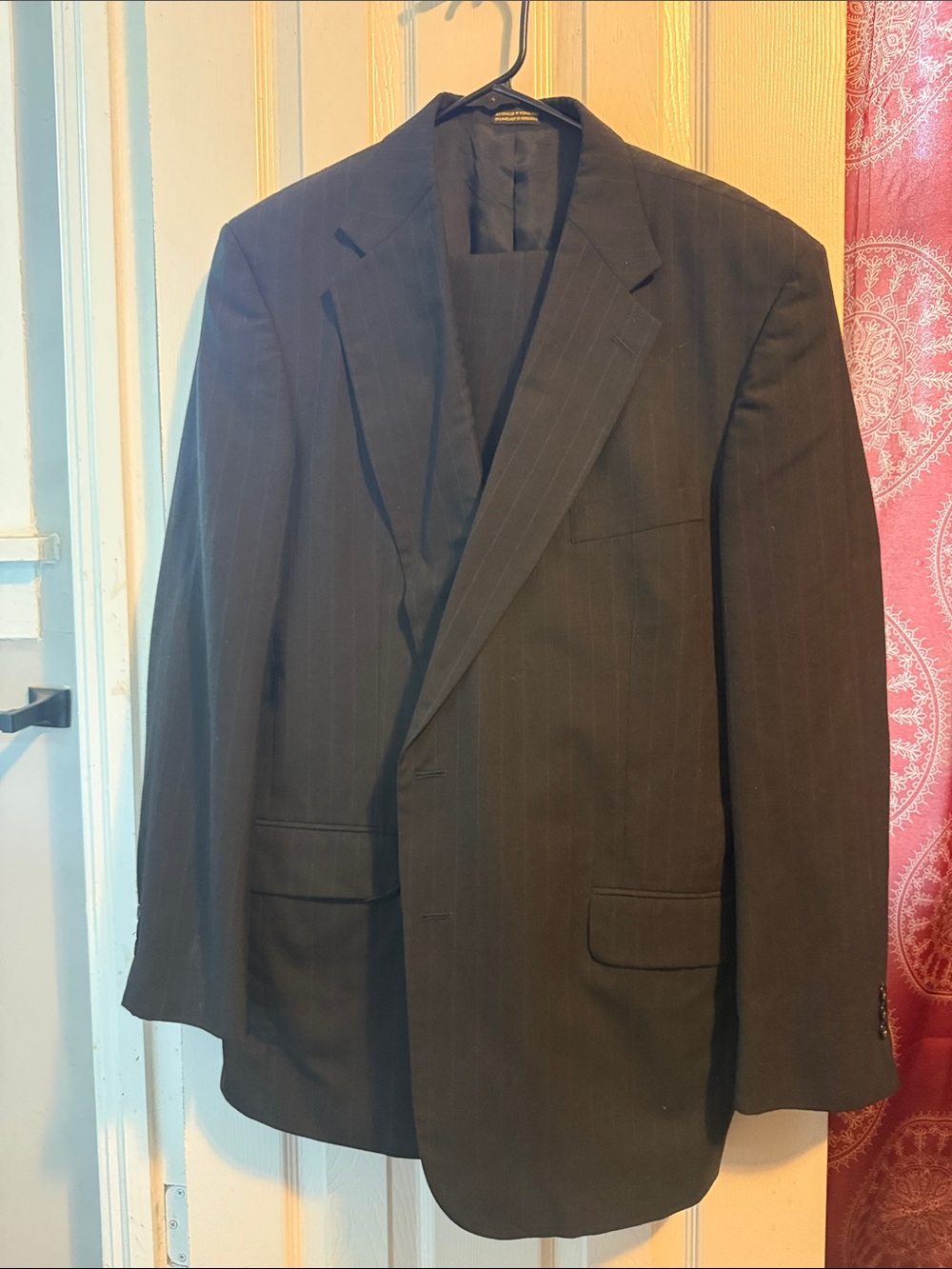Towncraft Men's black Pinstripe Suit Jacket